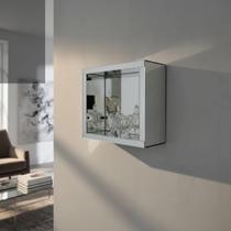 Nicho Banheiro Espelhado Prata Decoração