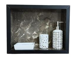 Nicho Banheiro Porcelanato/Cerâmica box 30x50x11 Borda De Alumínio.