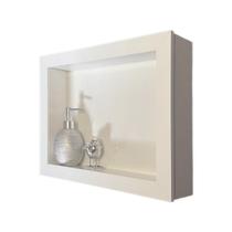 Nicho Banheiro Porcelanato Sobrepor Branco 37x56x11 c/ kit de instalação Nicho Banheiro Porcelanato Sobrepor Branco 37x56x11 c/ kit de instalação