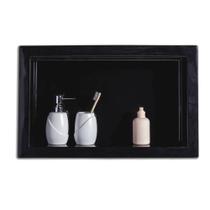 Nicho Banheiro Retangular para Fixar Sintetica 57X35 Preto Irmãos Corso