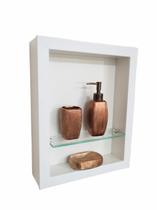 Nicho Banheiro Sobrepor Porcelanato 36x47x9 c/ prateleira e kit de instação Nicho Banheiro Sobrepor Porcelanato 36x47x9 c/ prateleira e kit de instação