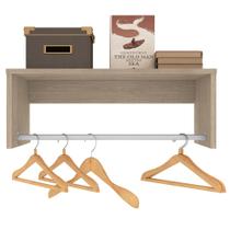 Nicho Cabideiro Suspenso Berlim Carvalho Castanho - Lumil Móveis Nicho Cabideiro Suspenso Berlim Carvalho Castanho - Lumil Móveis