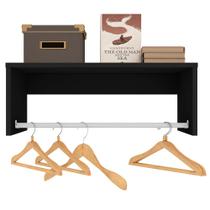 Nicho Cabideiro Suspenso Berlim Preto - Lumil Móveis Nicho Cabideiro Suspenso Berlim Preto - Lumil Móveis