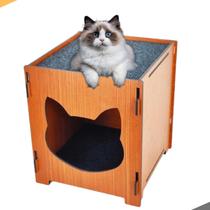 Nicho Casinha Para Gato Com Carpete Arranhador Playgroud
