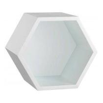 Nicho Colmeia Hexagonal 6 Unidades Branco Com Fundo