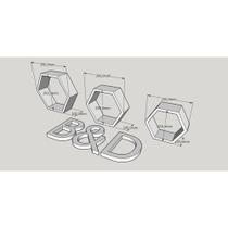 Nicho Colmeia Hexagonal Com Fundo 3 Unidades Quarto Infantil