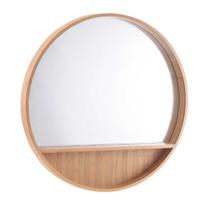 Nicho com espelho e prateleira de bambu redondo - Oikos