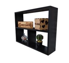 Nicho com prateleira e divisoria 60lx46ax15p PRETO