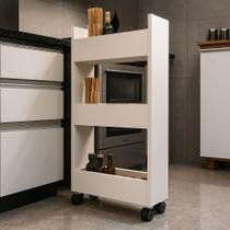Nicho Com Rodinhas Armário Multiuso MDF Repartições Organizador Lavanderia Cozinha. Nicho Com Rodinhas Armário Multiuso MDF Repartições Organizador Lavanderia Cozinha.