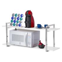 Nicho Cozinha Cromado Com Prateleiras Branco 100cm