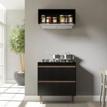Nicho Cozinha Modulada Serena MDP 80x30X31,5cm Preto 0456 Nicho Cozinha Modulada Serena MDP 80x30X31,5cm Preto 0456