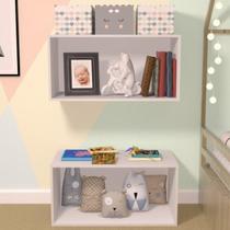 Nicho Cubo com Fundo Branco Glas Baby Bramov Móveis Branco