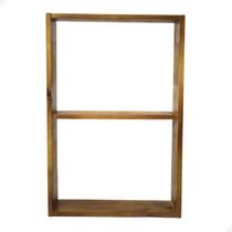 Nicho de 2 Vãos Vertical Parede Decorativo Organizador Objetos Sala