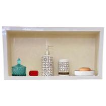 Nicho de Banheiro - Porcelanato Polido Bege - Creme 60x30x10 cm
