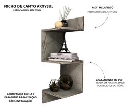 Nicho de canto Artysul MDF branco