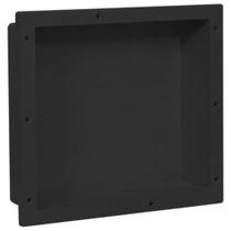 Nicho de chuveiro vidaXL Matt Black SMC com resina 41x36x10cm