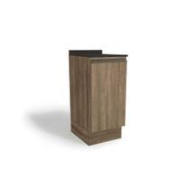 Nicho de Cozinha Modulado Maxxi G741 c/ Tampo 40cm Nogal/Preto Brilho - Kappesberg Nicho de Cozinha Modulado Maxxi G741 c/ Tampo 40cm Nogal/Preto Brilho - Kappesberg