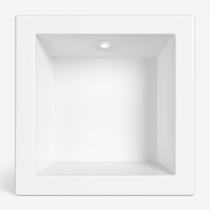 Nicho de Embutir 30x30 com LED Mármore Sintético Branco UV