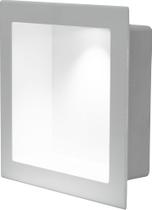 Nicho de Embutir de Mármore Sintético 30x30cm Branco com LED