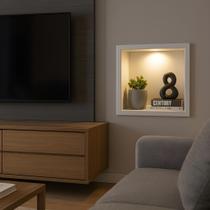 Nicho de Embutir Mármore Sintético Branco 30x30x10cm Elegância e Funcionalidade