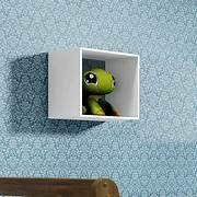 Nicho de Madeira Simples Branco 1,2x27x24,5x15cm