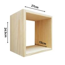 Nicho de Madeira simples Nogueira 1,2x27x24,5x15cm