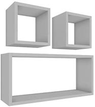 Nicho de MDF Branco 3 Peças Nicho de MDF Branco 3 Peças