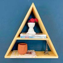 Nicho de Parede de Madeira Triangular Air Natural Nicho de Parede de Madeira Triangular Air Natural