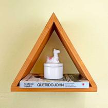 Nicho de Parede de Madeira Triângulo de Madeira Carvalho Nicho de Parede de Madeira Triângulo de Madeira Carvalho