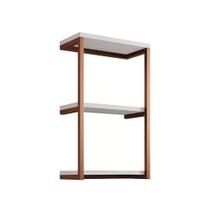 Nicho de Parede Industrial 3 Prateleiras - Cobre e Branco Nicho de Parede Industrial 3 Prateleiras - Cobre e Branco