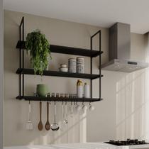 Nicho de Parede Londres 120 Cm Preto