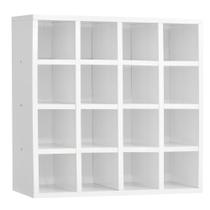 Nicho de Parede Porta Toalha Para Salão Barbearia 16 Divisões Branco - AJL Móveis