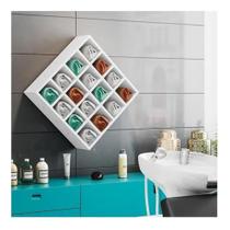 Nicho De Parede Porta Toalha Para Salão Com 16 Divisões Leartam Móveis