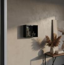 Nicho De Parede Vidro Preto Para Sala Quarto Decoração