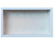 Nicho de Porcelanato Branco Santorine Polido 60x32cmEmbutir Banheiro Nicho de Porcelanato Branco Santorine Polido 60x32cmEmbutir Banheiro