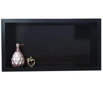 Nicho de Porcelanato Preto Nero Para Banheiro 62x32cm Embutir Nicho de Porcelanato Preto Nero Para Banheiro 62x32cm Embutir