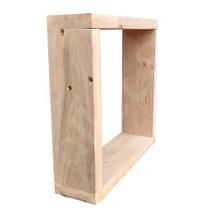 Nicho Decorativo de Madeira Pallet Quadrado 30x30x8 cm