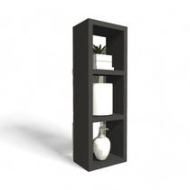 Nicho Decorativo funcional Minimalista Mdf P Banheiro Preto