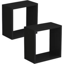 Nicho Decorativo Kit Com 2 Unidades, Grande 30x30x10 - Preto Nicho Decorativo Kit Com 2 Unidades, Grande 30x30x10 - Preto
