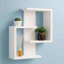 Nicho decorativo mdf 80cm cm porta livros enfeites orgnizador sala quarto escritorio