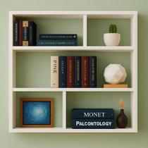 Nicho decorativo prateleira mdf 90x90x18cm ideal para livros enfeites multiuso Nicho decorativo prateleira mdf 90x90x18cm ideal para livros enfeites multiuso