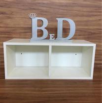 Nicho Duo Integrado Com Divisória 60x25x25 Mdf 15mm Brancotx Nicho Duo Integrado Com Divisória 60x25x25 Mdf 15mm Brancotx