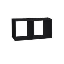 Nicho Duplo 40 X 20 X 20 Em Mdf - Preto Nicho Duplo 40 X 20 X 20 Em Mdf - Preto