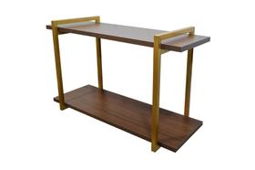 Nicho Duplo Industrial Moderno 100x30 Dourado