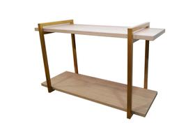 Nicho Duplo Industrial Moderno 110x30 Dourado