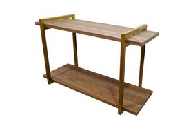 Nicho Duplo Industrial Moderno 120x30 Dourado