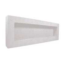 Nicho Duplo Retangular 60x20x6 Mdf Madeira Pintado