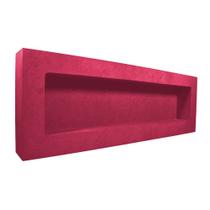 Nicho Duplo Retangular 60x20x6 Mdf Madeira Pintado