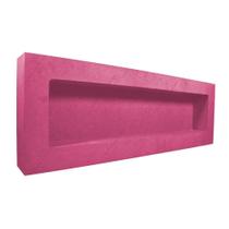 Nicho Duplo Retangular 60x20x6 Mdf Madeira Pintado