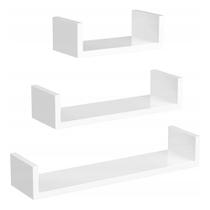 Nicho Em Mdf Branco Prateleira Em U Livros Decoração